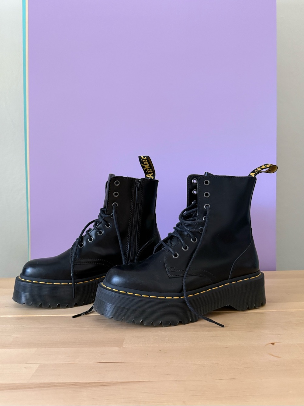 Dr. Martens Jadon III Pisa Leather Platform Boots
